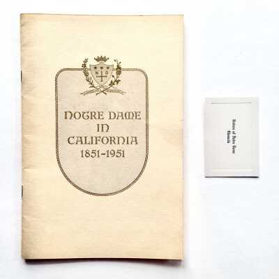 Booklet and Calling Card, Notre Dame Church and School, 1851-1951