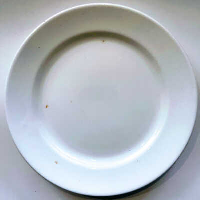 White ironstone salad plates signed John Maddock & Sons, after 1891