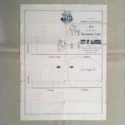 Real Estate subdivision map of area including Siegfried estate, c. 1880