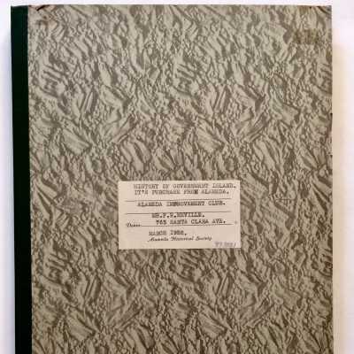 'History of Government Island' and documents from Improvement Club, 1952