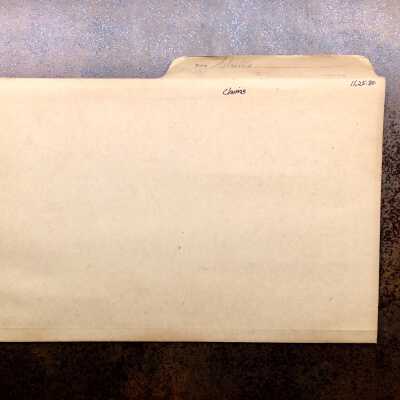 Folder with copies of papers about financial claims