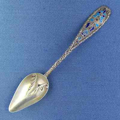 Ornate silver spoon of Maude Macdonald (nee Gilroy), 1893