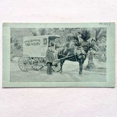 Business card of Alameda Steam Laundry, early 1900s