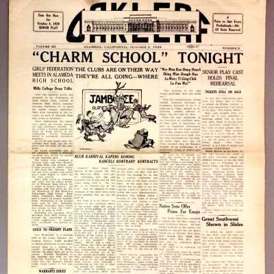 Alameda High School newspaper 'The Oak Leaf', October 4, 1929