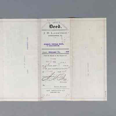 Deed for property at Van Buren and Fountain Streets, 1906