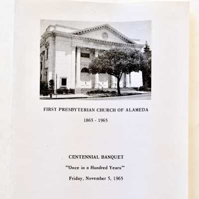 Program Centennial Banquet 'First Presbyterian Church, 1865-1965