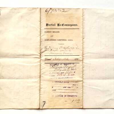 Deed of Reconveyance for 3219 Briggs Ave, 1885