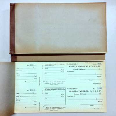 Check Books, Native Sons of the Golden West, Parlor No. 47