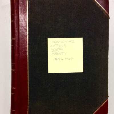 Minutes of the Catholic Ladies' Aid Society Branch No. 3, 1919-1922