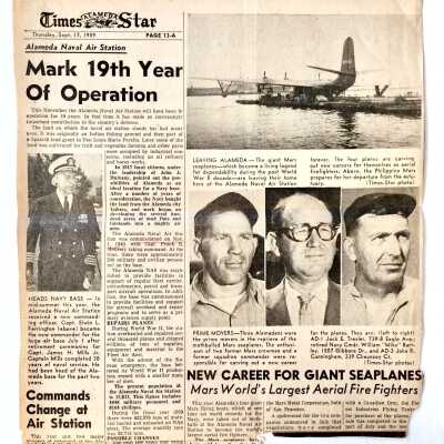 Clipping 'Mark Nineteenth Year of Operation' about NAS, 1959
