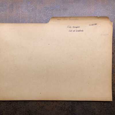 Folder with a report on inspection of Fire Escapes, 1919