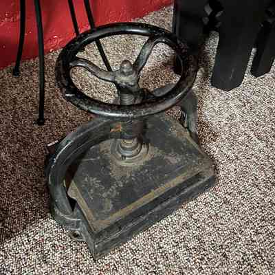Paper press used by the Fire Department, late 19th century