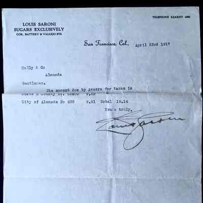 Letter concerning payments on 3261 Garfield Ave, 1917