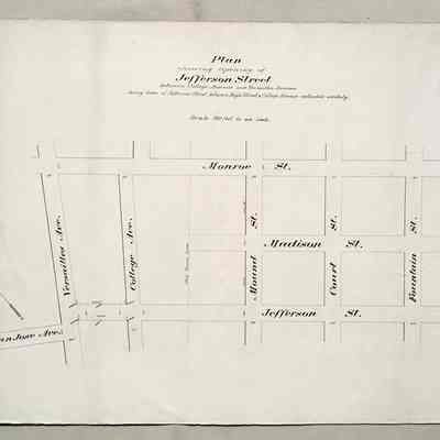 Map for opening of Jefferson Street (San Jose), 1890s