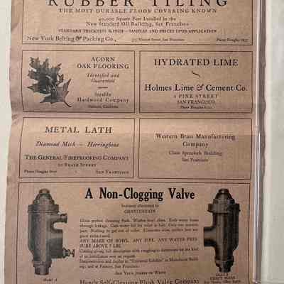 Advertisements inside cover specifications