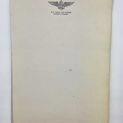 Stationery tablet from the Naval Air Station, Alameda, prior 1997