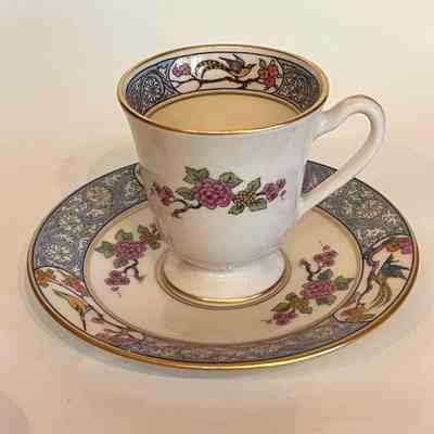 Lenox porcelain Ming Cup and Saucer of the Blake-Dyer residence, c. 1950s