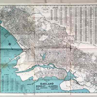 Folding 'Map of Oakland', c. 1930s-1940s