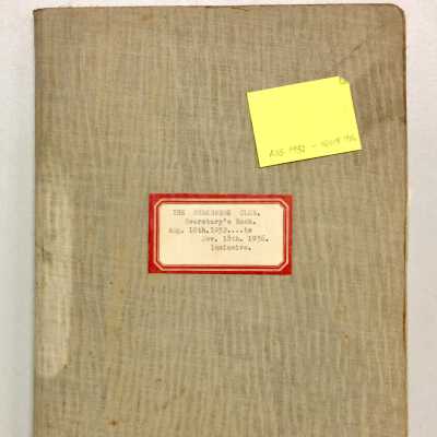 Minutes of the Shakspere Club, 1932-1936