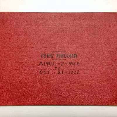 Fire Department Leger, Walter T. Steinmetz Chief, 1929-1932