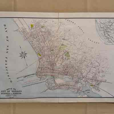 Atlas page 'Map of The Cities of Oakland, Berkeley and Alameda', prior 1900