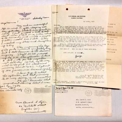 Correspondence from the Communications Division, NAS Alameda, 1945
