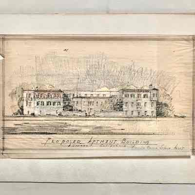 Architect's Drawing for never realized Apartment Building
