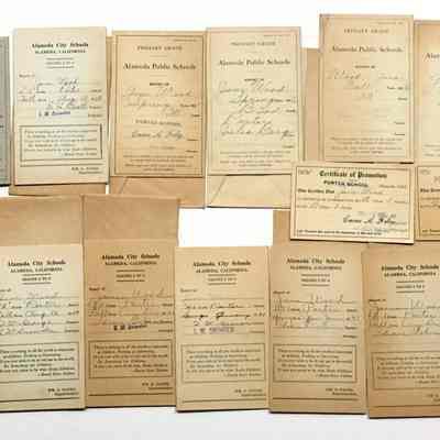 Porter School Report Cards of June Wood, 1924-1932