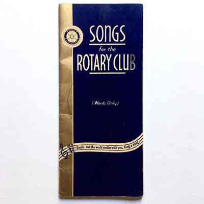 Song book of the Rotary Club, 1935