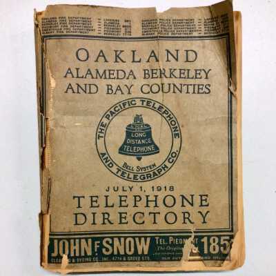 Telephone and Telegraph Co. directory, 1918