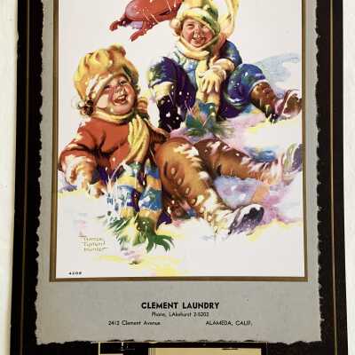Wall Calendar advertising Clement Laundry, 1941