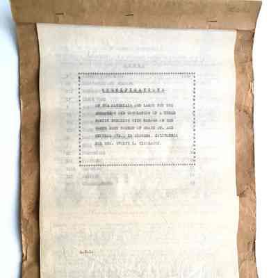 Specifications for houses on Grand and Central, 1937