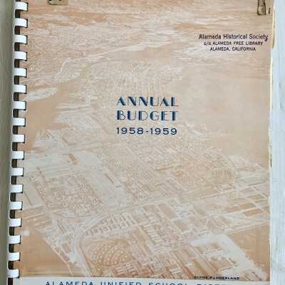 Annual Budget Alameda Unified School District, 1958-1959