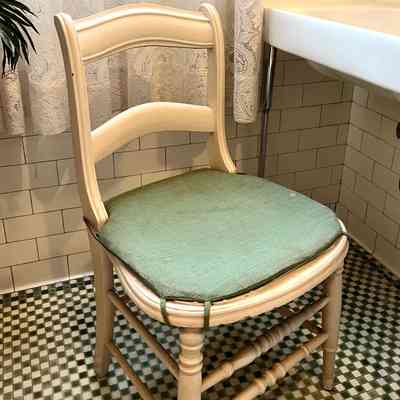 Enameled kitchen chair from the Meyers House bathroom, c. 1890s