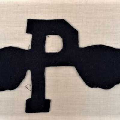 Felt Alameda High School Uniform Emblem "P", 1930