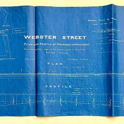 Map of proposed improvements to Webster Street, 1909