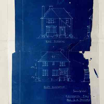 Blueprints for 1415 Mound Street, by Henry Meyers, 1925