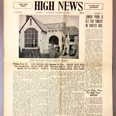 Alameda High School newspaper, October 7, 1927