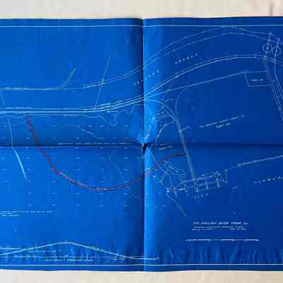 Map and drawings of a proposed levee in the West End of Alameda, 1917