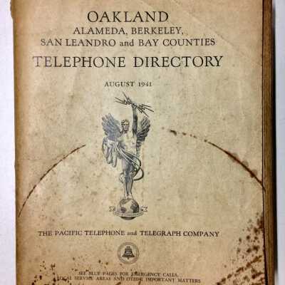 Pacific Telephone and Telegraph Co. Telephone Directory, 1941