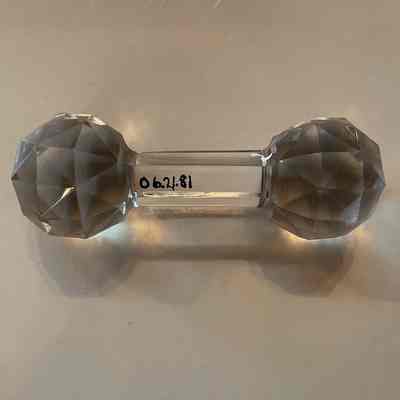 Crystal knife rest in the form of a dumbbell, c. 1900s