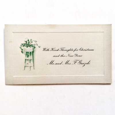 Christmas Card with embossed design, c. 1919-1920