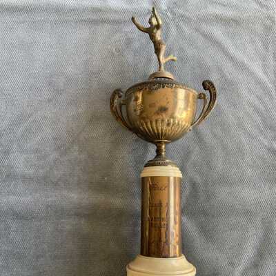 Trophy for winners of the Martinez Relays race, 1954