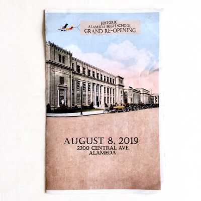 Program for the Grand Re-opening of the Historic High School, 2019