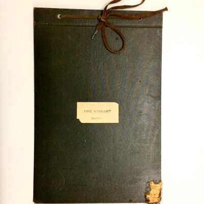 Ledger with inventory listing of Fire Hydrants, c. 1920s