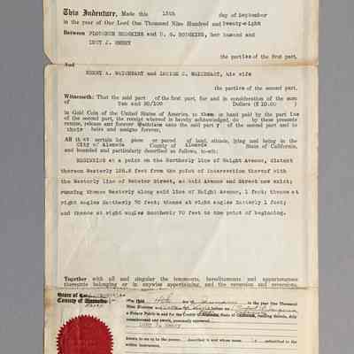 Quitclaim Deed for 641 Haight Ave, 1928