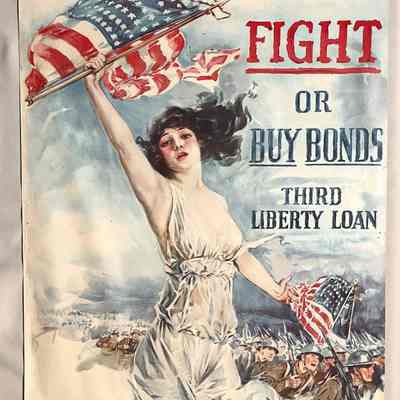 'Fight or Buy Bonds' WWI poster, by Howard Chandler Christy, 1917-1918