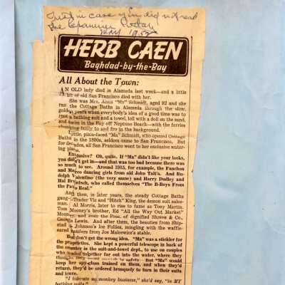 Paper Clipping Cottage Baths, 1952