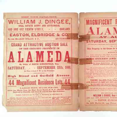 Real Estate Flyer for sale of lots on Garfield and High, 1891