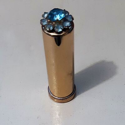 Gold-plated metal lipstick container of the Meyers family, prior 1997
